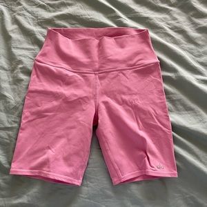 High Waist Biker Short in Parisian Pink